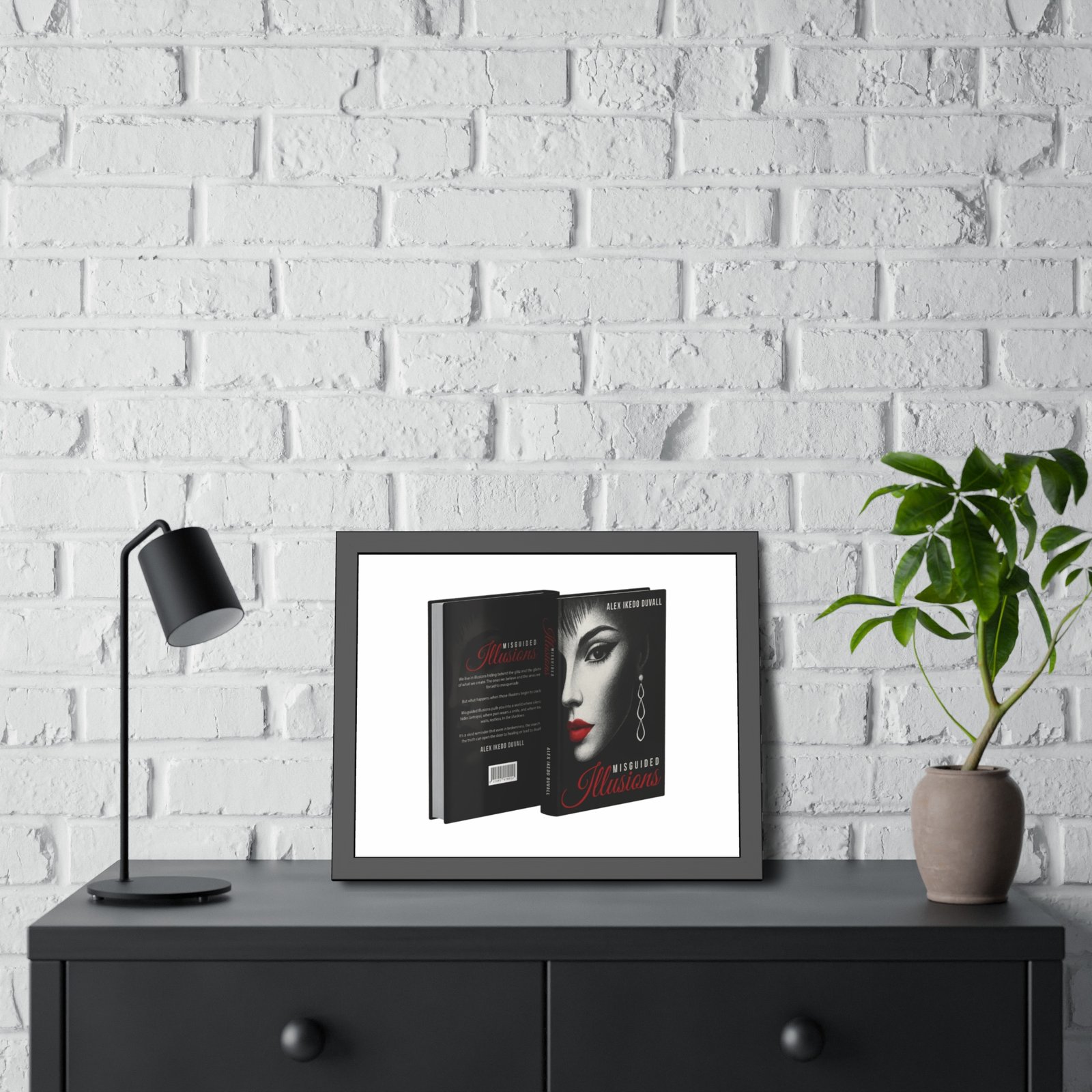 Framed Poster – 'Misguided Illusions' Book Cover Art (Black Frame) - Image 16