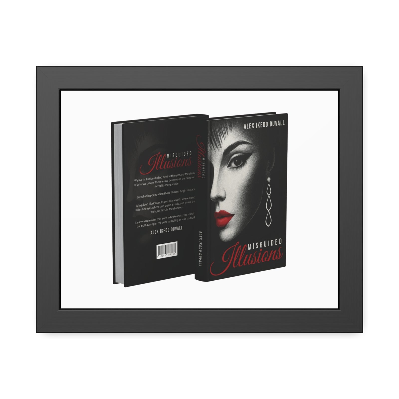 Framed Poster – 'Misguided Illusions' Book Cover Art (Black Frame) - Image 9