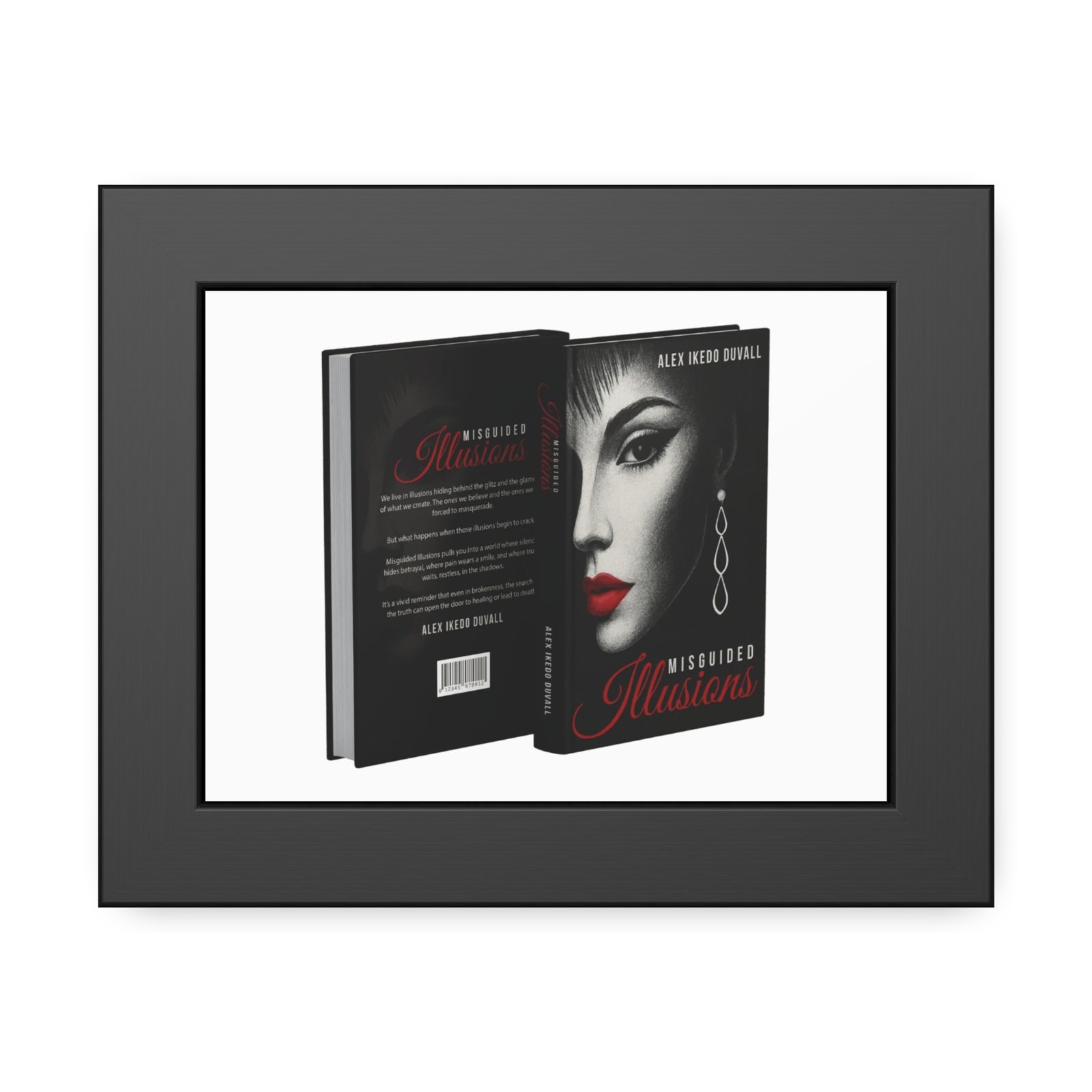 Framed Poster – 'Misguided Illusions' Book Cover Art (Black Frame) - Image 2