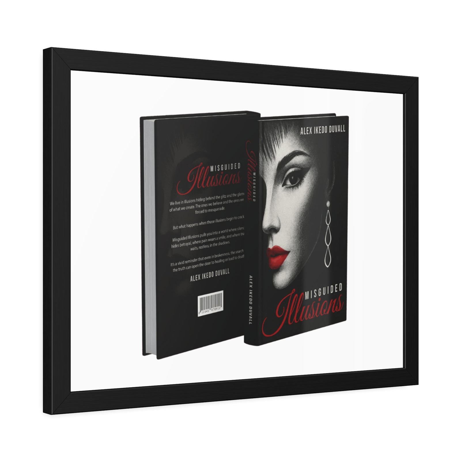 Framed Poster – 'Misguided Illusions' Book Cover Art (Black Frame) - Image 18