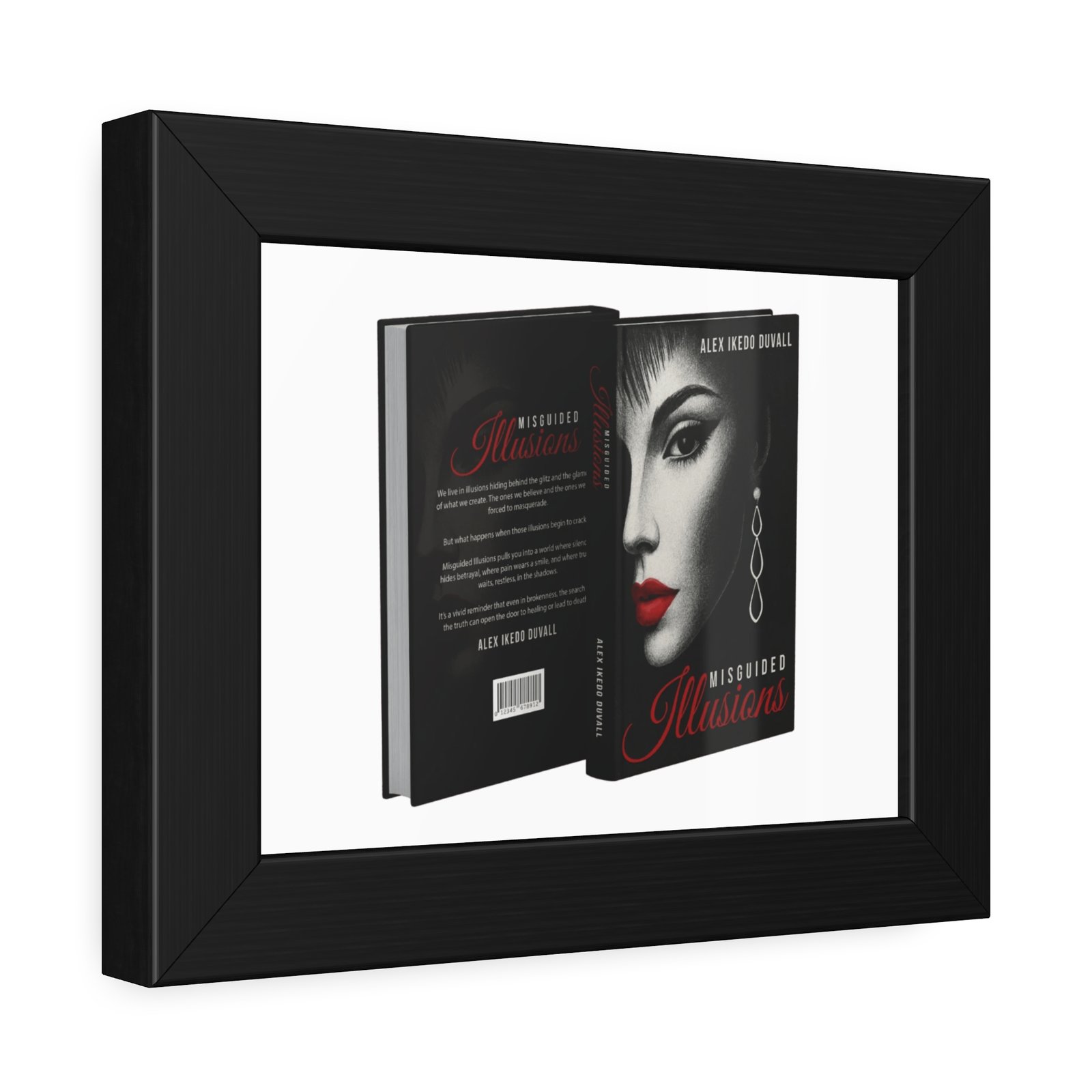 Framed Poster – 'Misguided Illusions' Book Cover Art (Black Frame) - Image 3